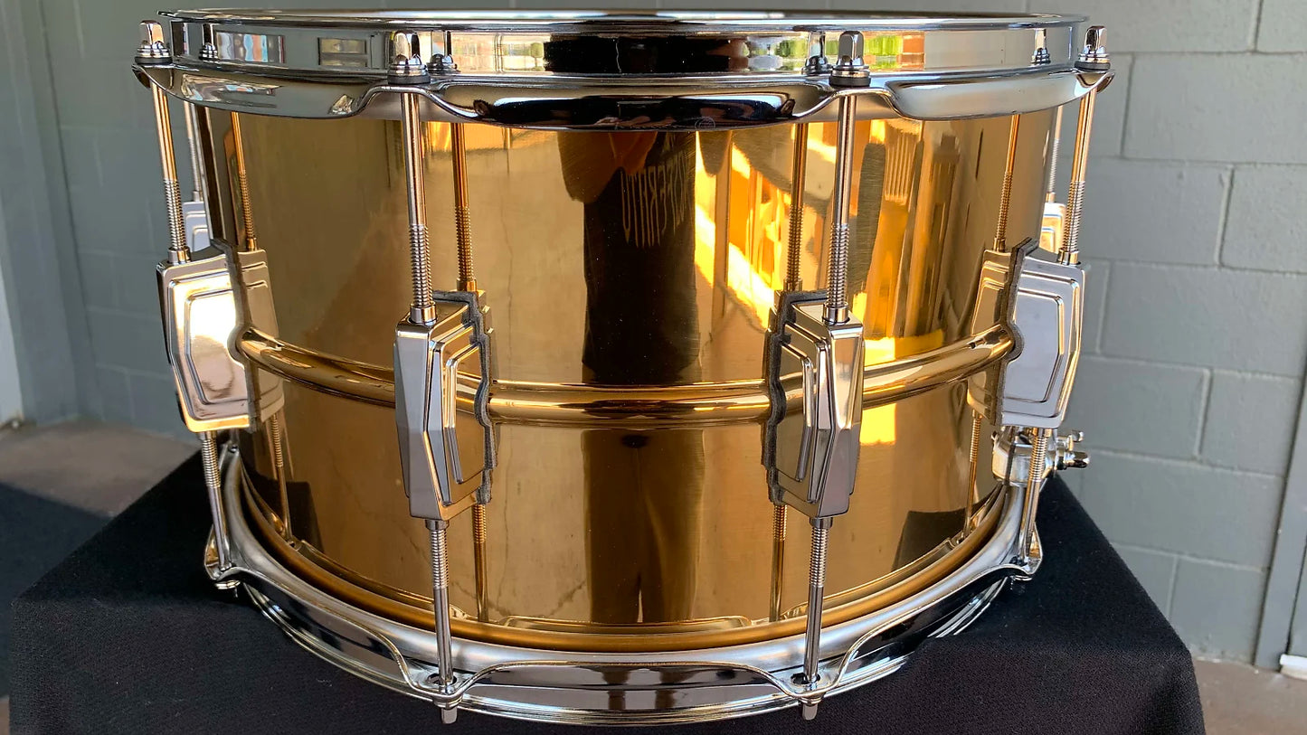 Ludwig LB508 Polished Bronze-Phonic 8x14 Snare Drum w/ Imperial Lugs