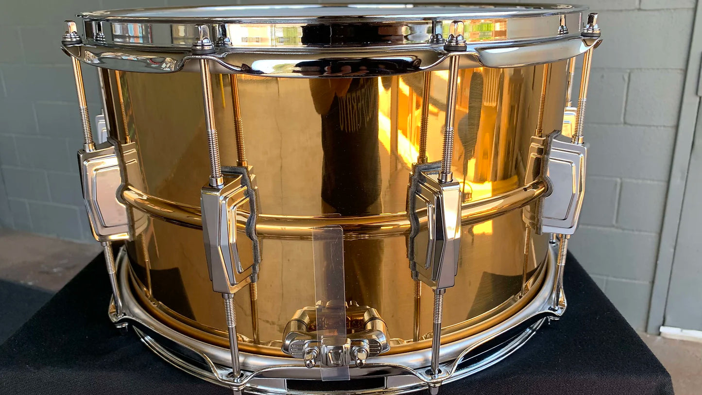 Ludwig LB508 Polished Bronze-Phonic 8x14 Snare Drum w/ Imperial Lugs
