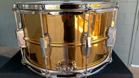 Ludwig LB508 Polished Bronze-Phonic 8x14 Snare Drum w/ Imperial Lugs
