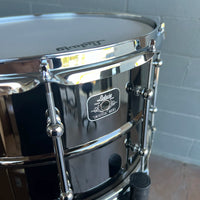 Ludwig LU0814C Universal 8x14" Black Nickel over Brass Snare Drum with Chrome Hardware