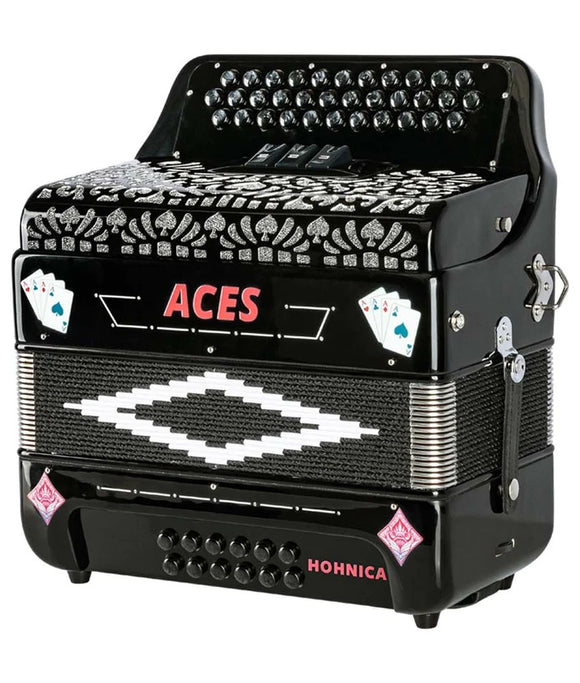 Hohner Aces II GCF 3 Register Accordion ACES II GBK