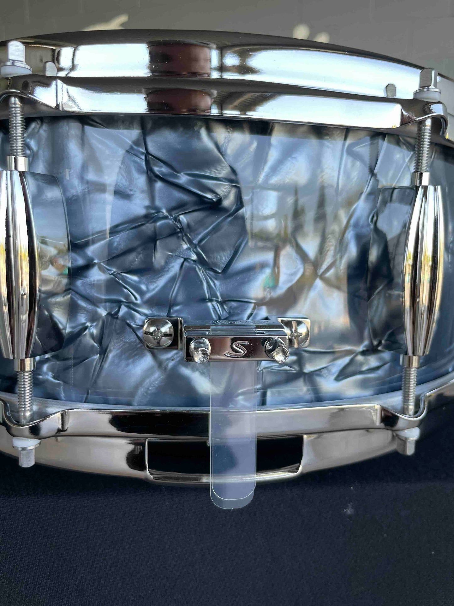 ~NEW~ Slingerland RadioKing Artist Series 5.5x14 Mahogany/Poplar Snare Drum in Black Diamond Pearl with Nickel Hardware