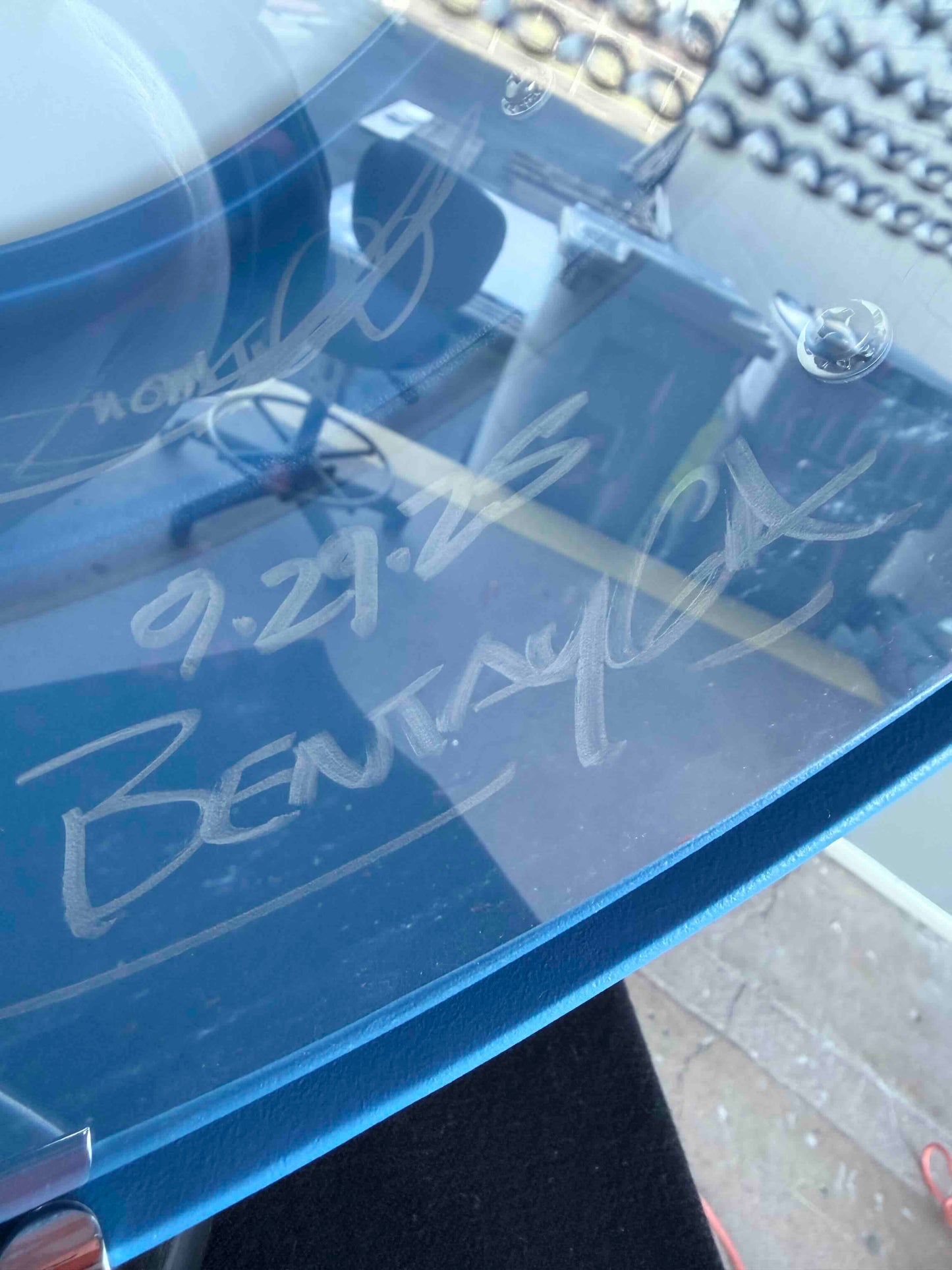 ~NEW!~ Dunnett Carbon Steel Model 2N Beaded Shell/Hybrid Edges 6.5x14 Snare Drum in Satin Blue with Satin White Front Panel, Satin Blue Concave Badge & Matching CR Hoops