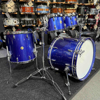 ~WOW!~ Gretsch USA Custom 4-Piece 10/12/16/22 Drum Kit Set in Gloss Mystic Blue Lacquer