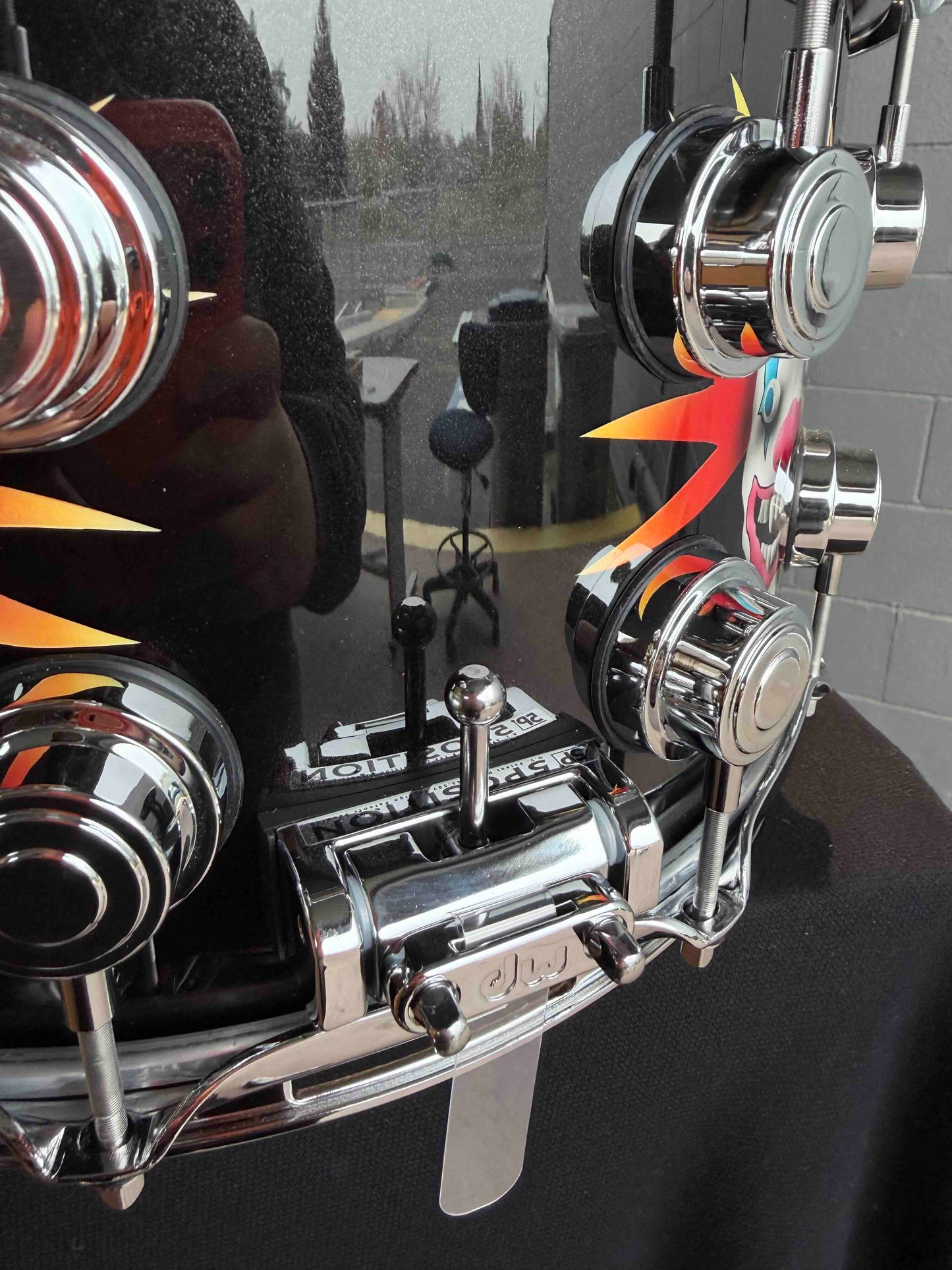~NEW~ DW Collector's Series 8x14 SSC Maple Snare Drum in Exotic Sick Clown over Solid Metallic Black Lacquer with Chrome Hardware