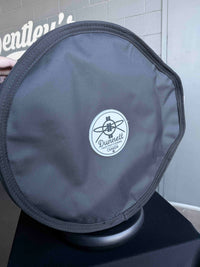 ~NEW!~ Dunnett Carbon Steel Model 2N Beaded Shell/Hybrid Edges 6.5x14 Snare Drum in Satin Blue with Satin White Front Panel, Satin Blue Concave Badge & Matching CR Hoops