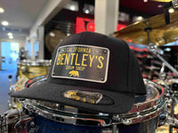 ~NEW~ Bentley's Drum Shop Clothback Snapback Hat in Black with Custom License Plate Badge
