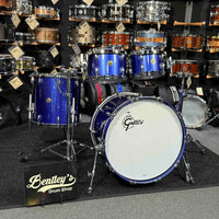 ~WOW!~ Gretsch USA Custom 4-Piece 10/12/16/22 Drum Kit Set in Gloss Mystic Blue Lacquer