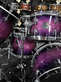 ~WOW!~ Mapex Saturn VI Maple/Walnut Hybrid 6-Piece 8/10/12/16/18/22 Drum Kit Set in Royal Purple Burst Gloss Lacquer (Displayed at 2026 NAMM Show!)