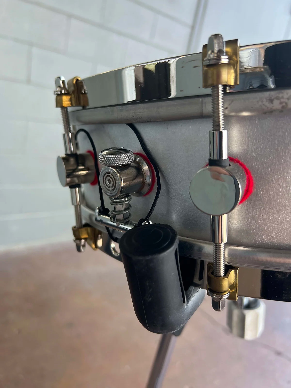 ~LIMITED EDITION~ A&F Red 4x14 Mercedes Aluminum Piccolo Snare Drum w/ Deluxe A&F Traveler Case (DH Room 4)