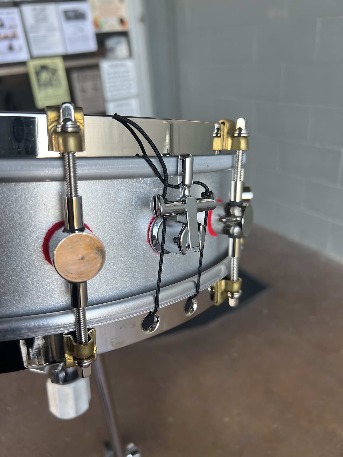 ~LIMITED EDITION~ A&F Red 4x14 Mercedes Aluminum Piccolo Snare Drum w/ Deluxe A&F Traveler Case (DH Room 4)