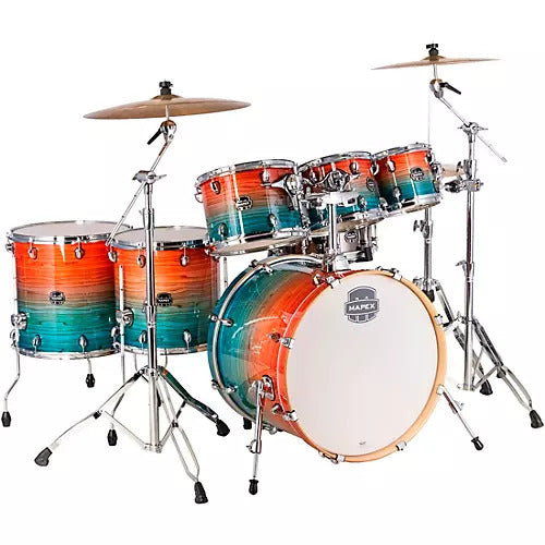 *LIMITED EDITION* Mapex LTAR728SCI Armory Series 7-Piece Shell Pack Drum Kit Set in Garnet Ocean Lacquer