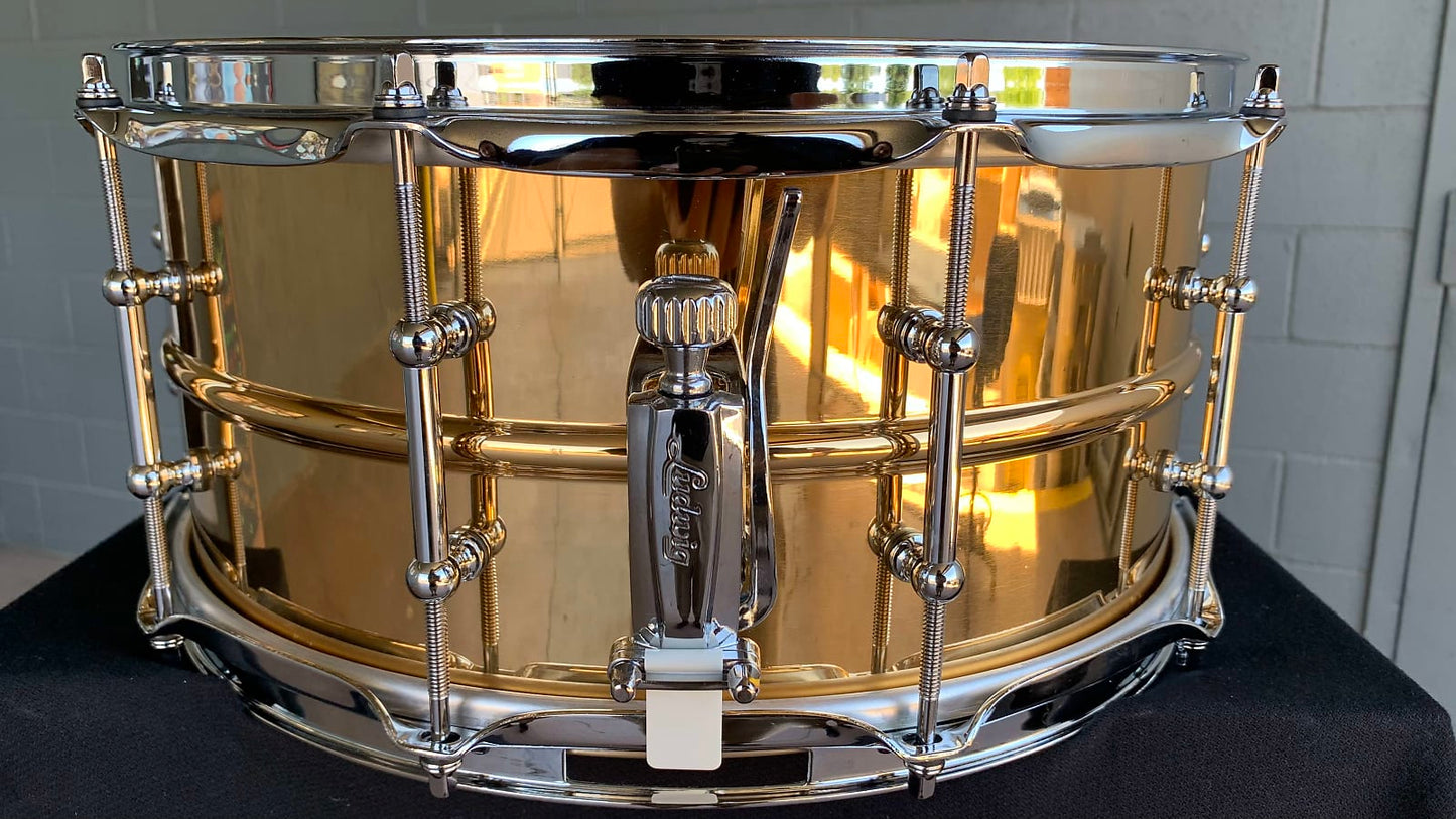 Ludwig LB552T-B Polished Bronze-Phonic 6.5x14 Snare Drum w/ Tube Lugs