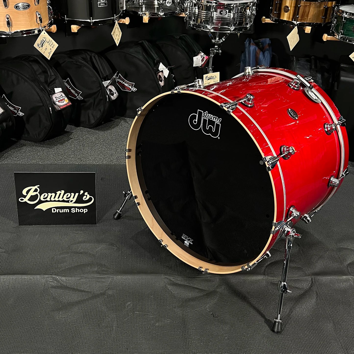 DW Performance Series 18x24" Bass Kick Drum in Candy Apple Red Lacquer