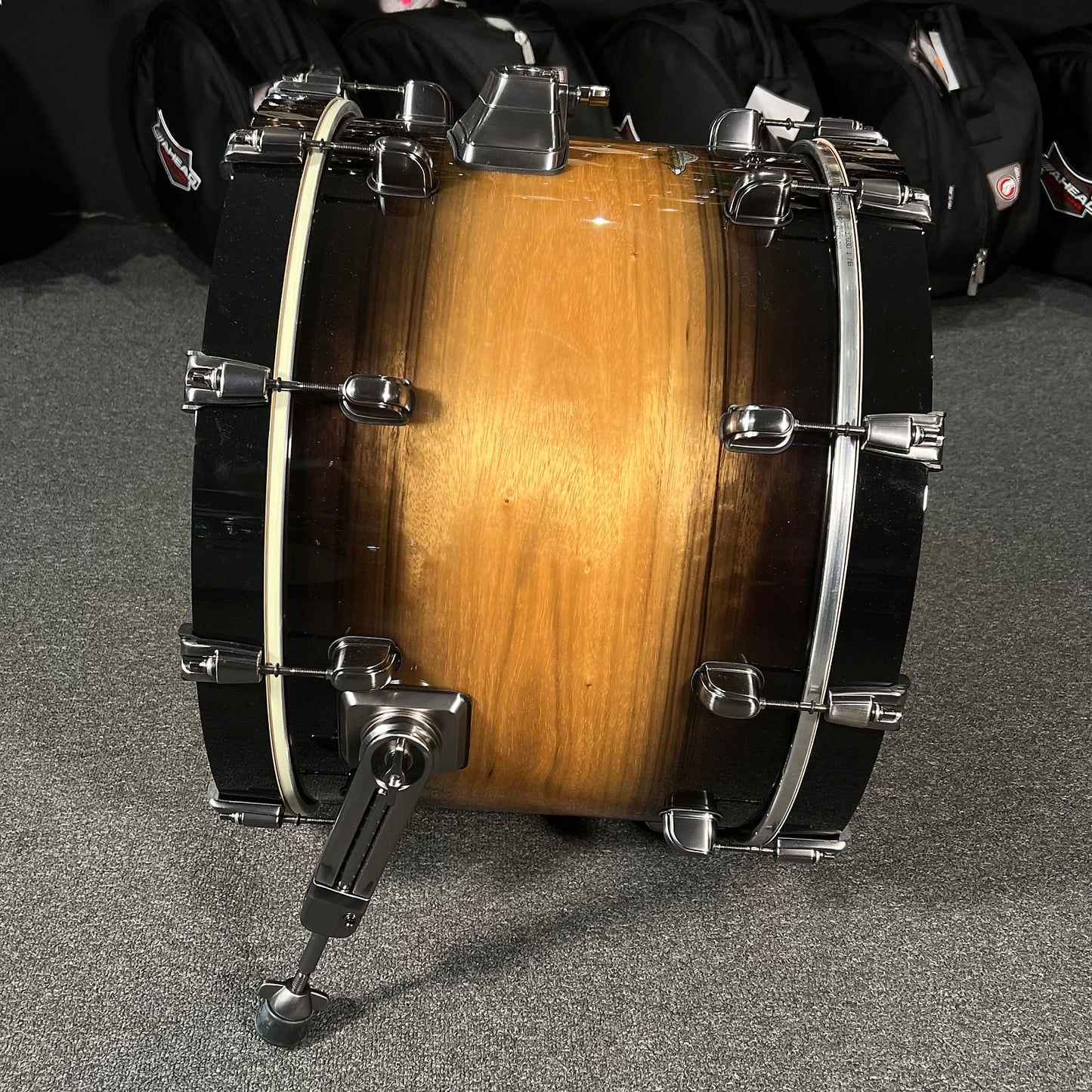 Tama MEB2014MULNWB Starclassic Maple 14x20" Bass Drum in Natural Pacific Walnut Burst w/ Smoked Black Nickel Hardware