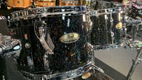 ~NEW~ Pearl Session Studio Select Birch/Mahogany Hybrid 4-Piece 10/12/16/22 Drum Kit Set in Black Halo Glitter Lacquer