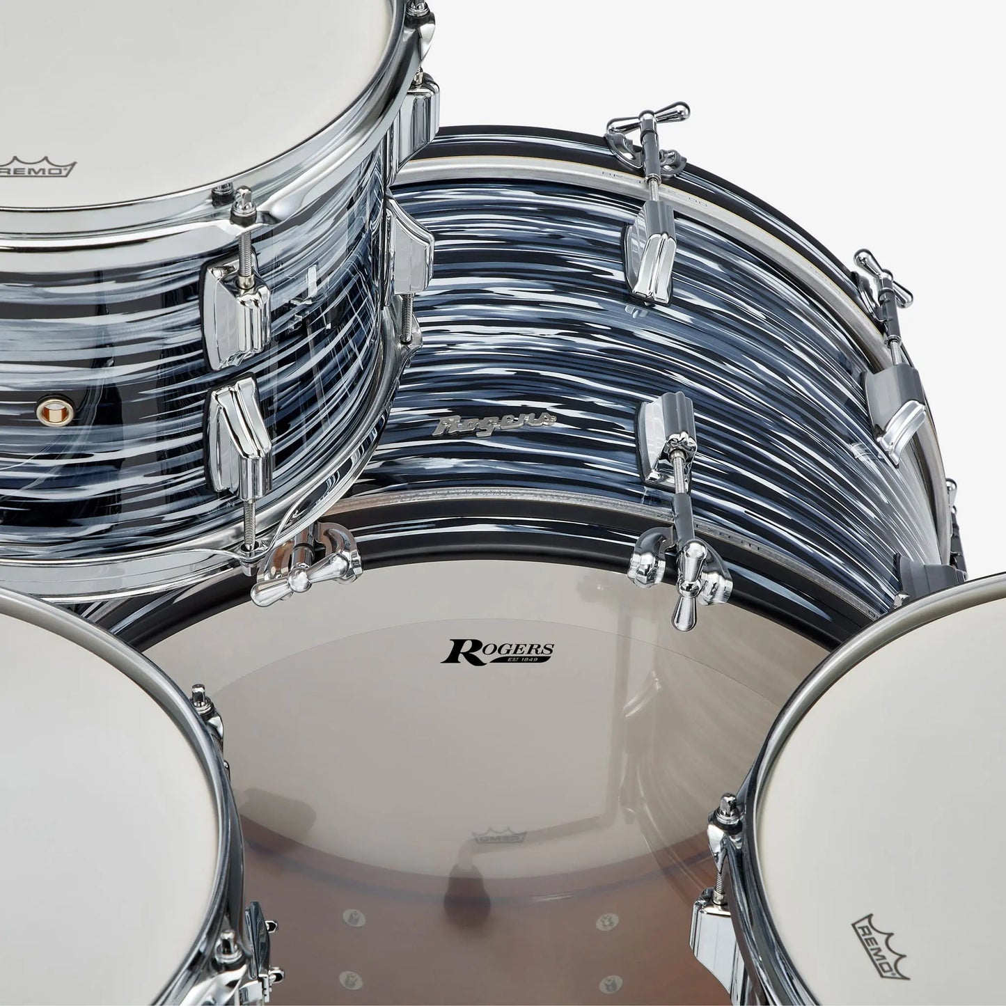 ~NEW!~ Rogers Powertone Series 3-Piece 12/16/22" Drum Kit Set in 70's Black Oyster (SAVE $650!)