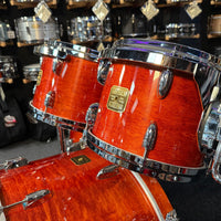 ~NEW!~ Gretsch USA Custom 4-Piece 10/12/16/22 Drum Kit Set in Burnt Orange Gloss Lacquer with Square Badges