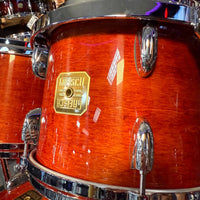 ~NEW!~ Gretsch USA Custom 4-Piece 10/12/16/22 Drum Kit Set in Burnt Orange Gloss Lacquer with Square Badges