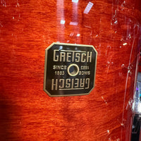 ~NEW!~ Gretsch USA Custom 4-Piece 10/12/16/22 Drum Kit Set in Burnt Orange Gloss Lacquer with Square Badges