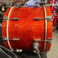 ~NEW!~ Gretsch USA Custom 4-Piece 10/12/16/22 Drum Kit Set in Burnt Orange Gloss Lacquer with Square Badges