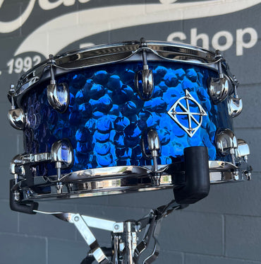 Dixon 6.5x14" Cornerstone Steel Snare Drum in Blue Titanium *IN STOCK*