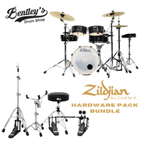 Zildjian ALCHEM-E Series Bronze Electronic Drum Set Kit 10/10/12/14/18" ZABEX w/DW 3000 Hardware Pack *Double Pedal