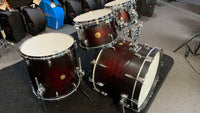 Gretsch USA Custom 4-Piece 10/12/16/22 Drum Kit Set in Satin Dark Chestnut Duco w/ Double-Tom Holder