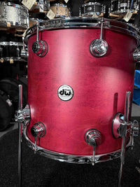 DW Collector's Series SSC Pure Maple 4-Piece 10/12/16/22 Drum Kit Set in Cherry Satin Oil Stain w/ Chrome Hardware