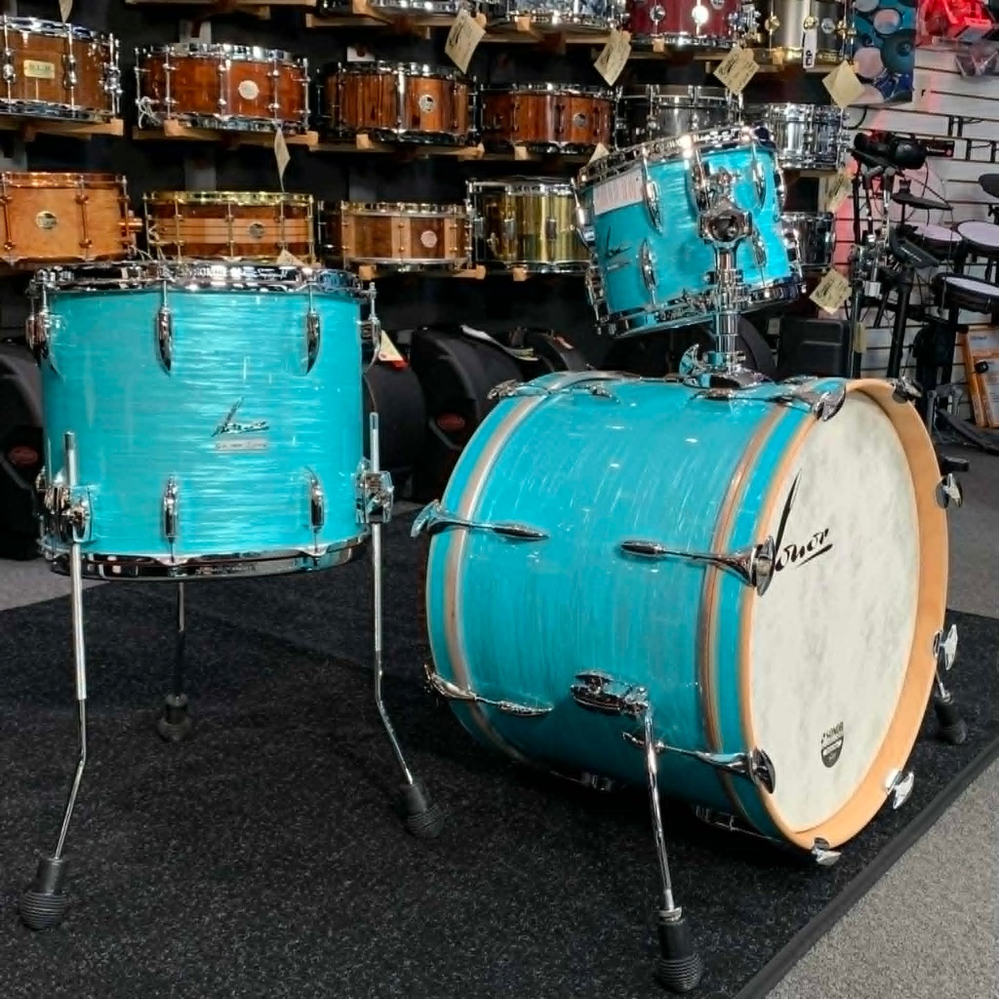 ~WOW!~ SONOR Vintage Series 3-Piece 10/14/20 Benny Greb Style Drum Kit Set in California Blue