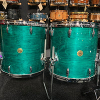~WOW!~ Gretsch USA Custom 5-Piece 10/12/14/16/22 Drum Kit Set in Caribbean Blue Gloss Lacquer