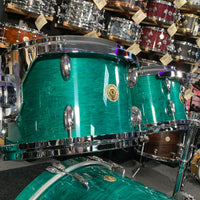 ~WOW!~ Gretsch USA Custom 5-Piece 10/12/14/16/22 Drum Kit Set in Caribbean Blue Gloss Lacquer