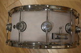 DW Collector's Series 6.5x14" Pure Cherry HVLT Snare Drum in White Hard Satin Stain w/ Chrome Hardware