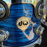 DW Collector's Maple VLT 8x10 Rack Tom in Deep Blue Oyster FinishPly with Chrome Hardware