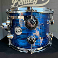 DW Collector's Maple VLT 8x10 Rack Tom in Deep Blue Oyster FinishPly with Chrome Hardware