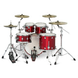 DWe Electronic Acoustic Drum Set Kit Shells/Cymbals/Hardware Pack 10/12/16/22" with 14" Matching Snare in Black Cherry Metallic Lacquer *IN STOCK*