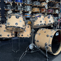 ~WOW!~ DW Collector's SonicPly Maple/Aluminum 7-Piece 10/12/13/14/15/16/22 Drum Kit Set in Natural Satin Oil over Figured Maple with Chrome Hardware (Rm4)