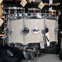 DW Collector's Series 333 Pure Maple 7x14 Snare Drum in Broken Glass FinishPly with Chrome Hardware