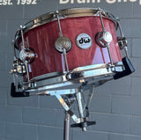 DW Collector's Series 6.5x14" Pure Purpleheart 10-Lug Snare Drum in Natural Gloss Lacquer w/ Chrome Hardware