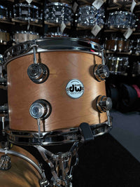 DW Collector's Series Pure Cherry 3-Piece 12/14/18 Bop Drum Kit Set in Natural Satin Oil with Nickel Hardware