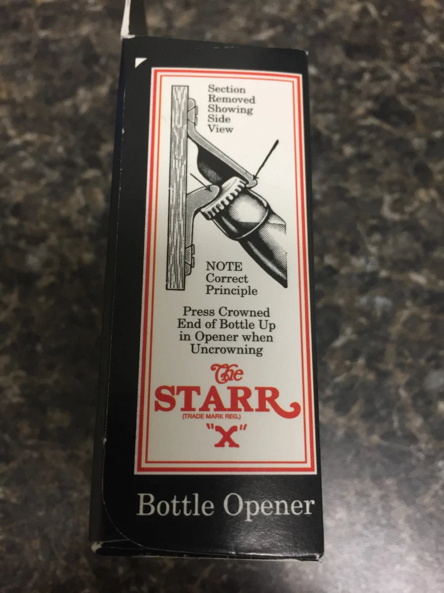 Vintage NOS DW Starr X Wall Mounted Stationary Soda Beer Bottle Opener