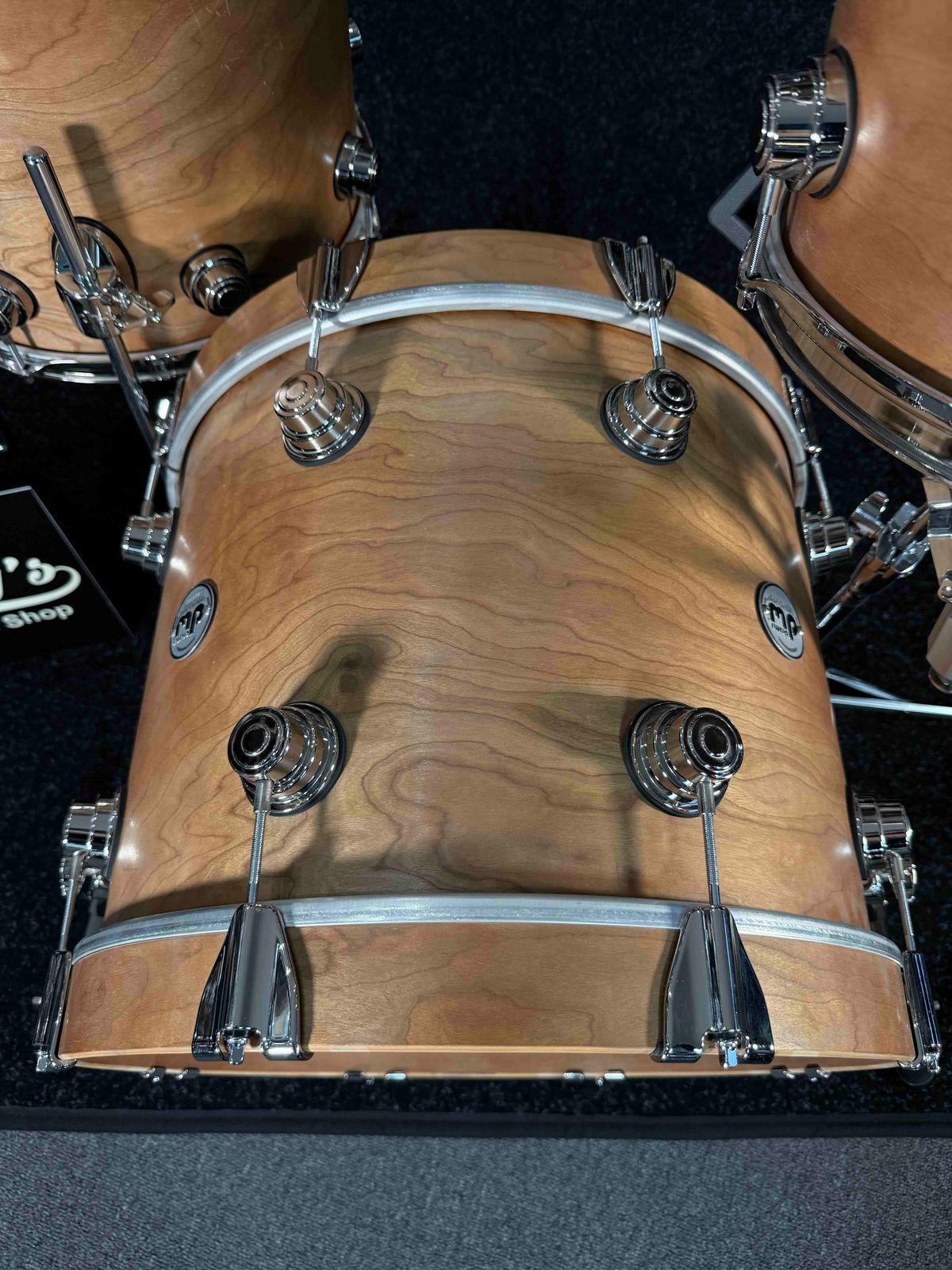 DW Collector's Series Pure Cherry 3-Piece 12/14/18 Bop Drum Kit Set in Natural Satin Oil with Nickel Hardware