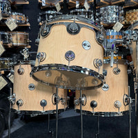 ~WOW!~ DW Collector's SonicPly Maple/Aluminum 7-Piece 10/12/13/14/15/16/22 Drum Kit Set in Natural Satin Oil over Figured Maple with Chrome Hardware (Rm4)