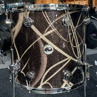 ~NEW~ DW Collector's Series 333 Maple 4-Piece 10/12/16/22 Drum Kit Set in Smoke Glass Contrail FinishPly w/ Chrome Hardware