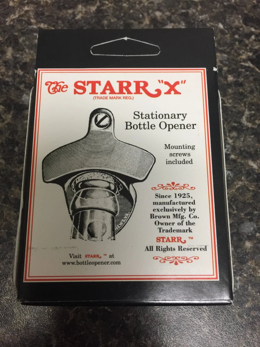 Vintage NOS DW Starr X Wall Mounted Stationary Soda Beer Bottle Opener