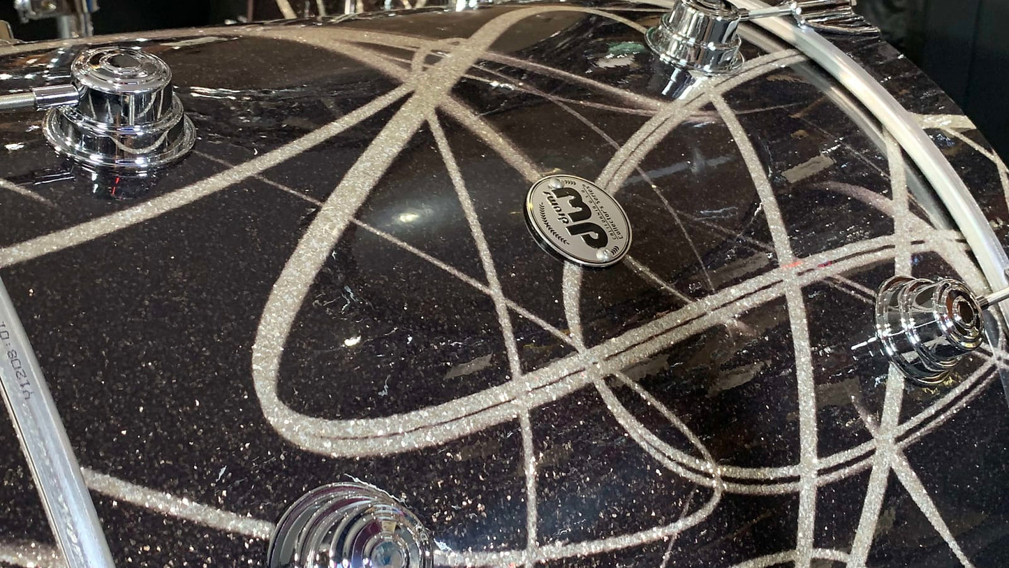 ~NEW~ DW Collector's Series 333 Maple 4-Piece 10/12/16/22 Drum Kit Set in Smoke Glass Contrail FinishPly w/ Chrome Hardware