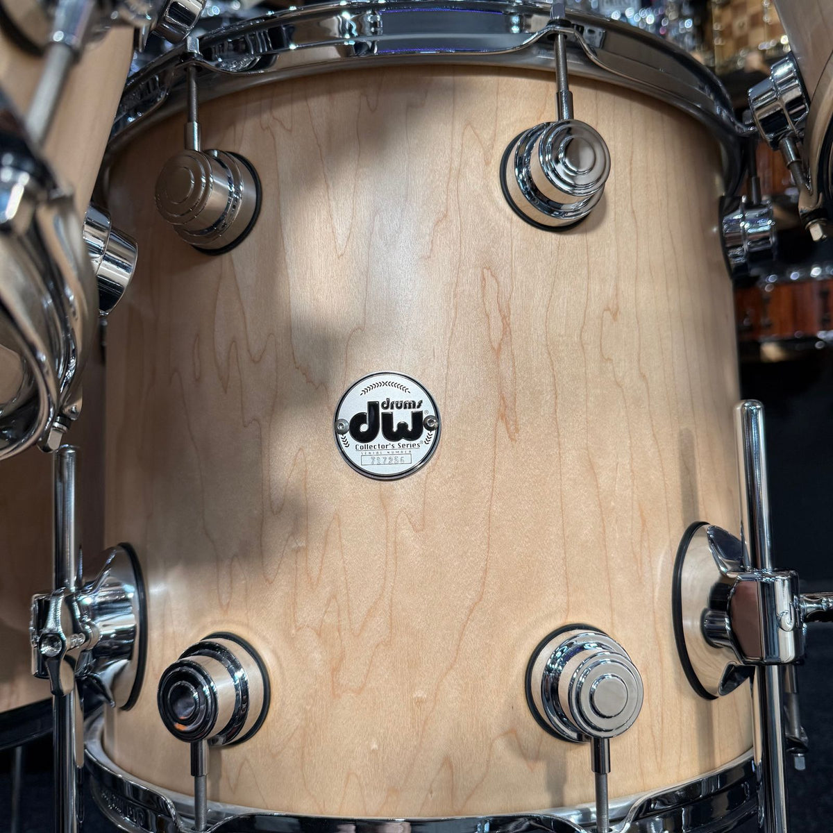 ~WOW!~ DW Collector's SonicPly Maple/Aluminum 7-Piece 10/12/13/14/15/16/22 Drum Kit Set in Natural Satin Oil over Figured Maple with Chrome Hardware (Rm4)