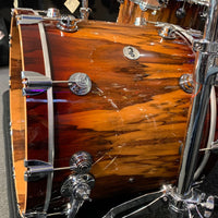 ~WOW!~ DW Collector's Series SSC Maple 4-Piece 10/12/16/22 Drum Kit Set in Rich Red Burst Lacquer over Exotic Tigerwood with Chrome Hardware