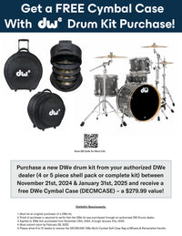 DWe Electronic/Acoustic 10/12/16/22" Drum Set Shell & Cymbal Pack w/ 14" Matching Snare in Black Cherry Metallic Lacquer & FREE DWe Cymbal Case *IN STOCK*