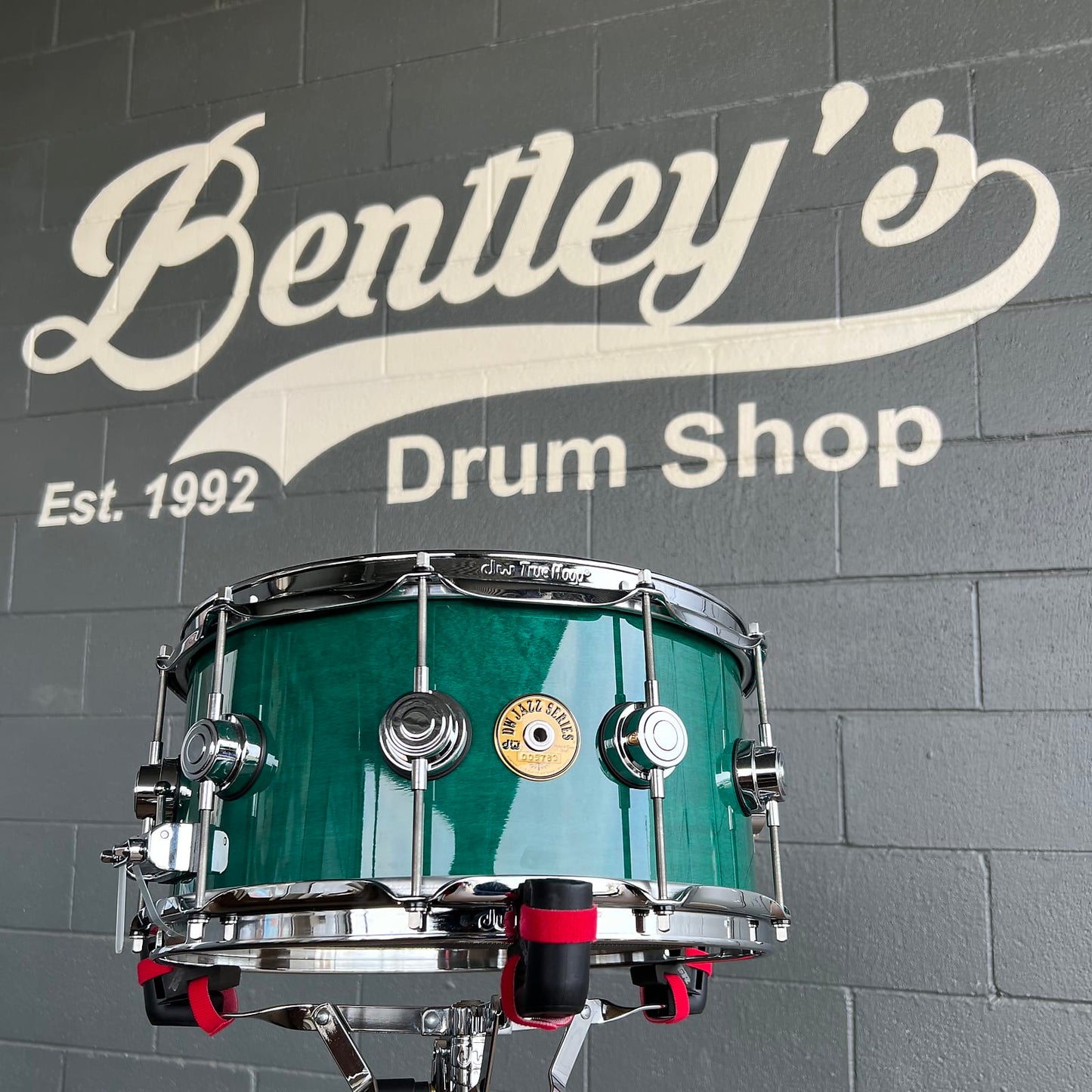 DW Jazz Series 7x14" Snare Drum in Emerald Stain Lacquer